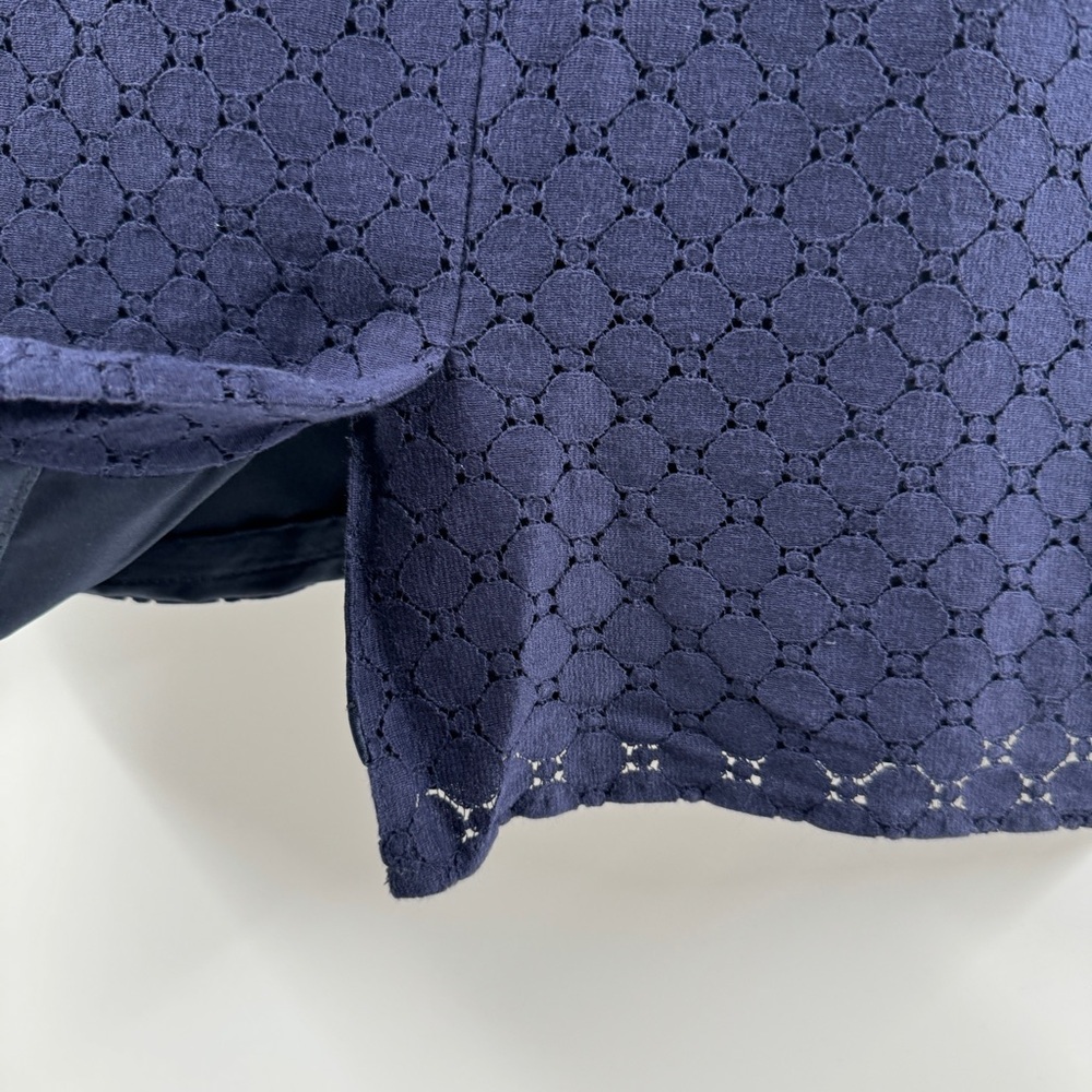 The Limited Navy Lace Skirt | Eyelet Detail | Back Slit | Size 6 - Picture 5 of 7
